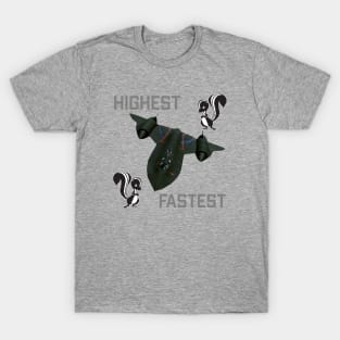 SR-71 Blackbird Lockheed Skunk Works Fastest Highest T-Shirt